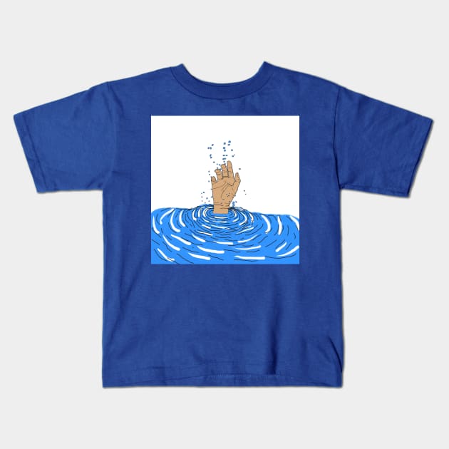 HELP ME IM DROWNING #1 Kids T-Shirt by Tranquil Lounge